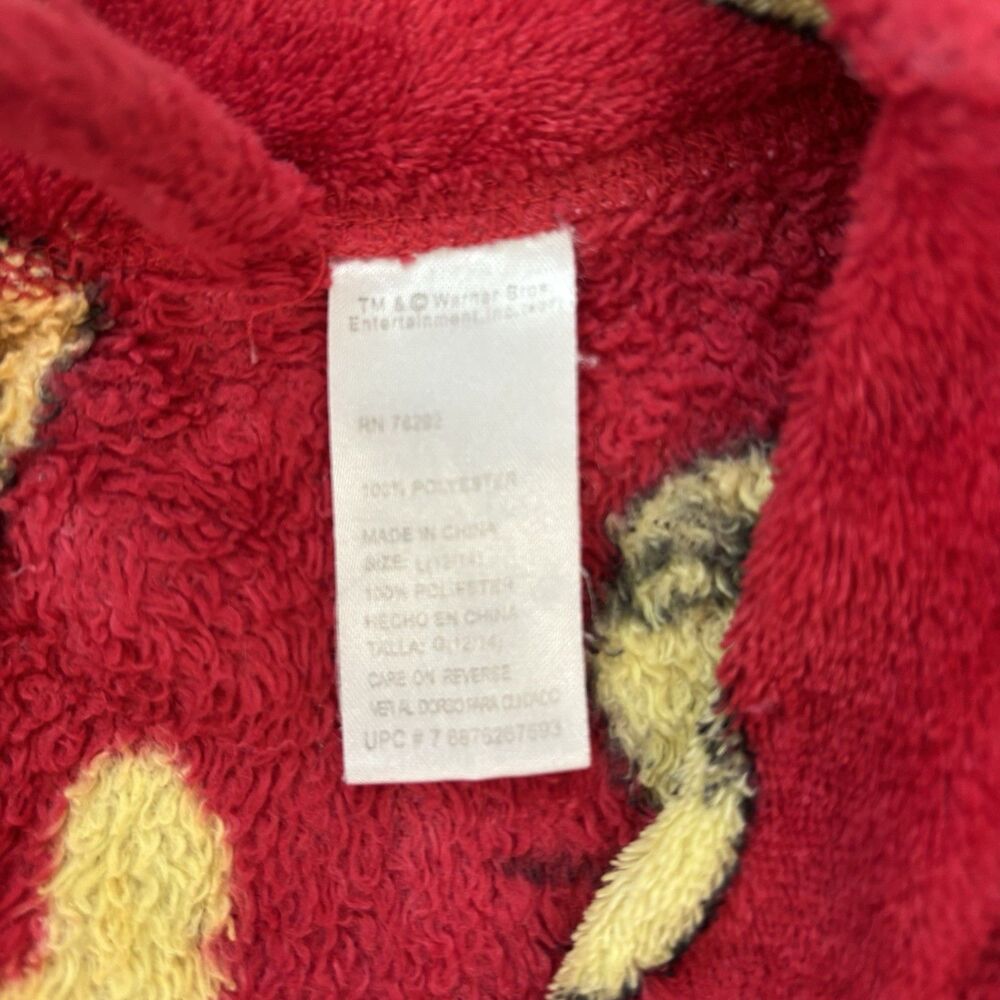 Vintage Tweety Bird Robe Red Soft Fluffy Size L Looney Tunes Novelty Cozy Y2K - Picture 4 of 10